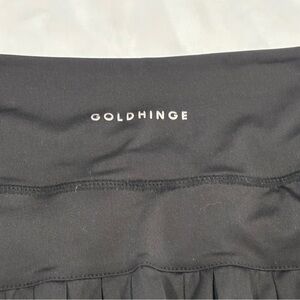 Goldhinge Black Pleated Tennis Skirt -S